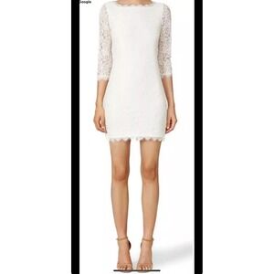 zarita lace dress ivory Diane Von Furstenberg Zarita Lace Dress, Ivory